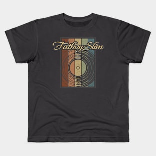 Fatboy Slim Vynil Silhouette Kids T-Shirt